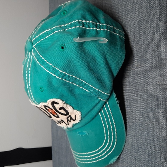 #Dog Momma Baseball Hat Cap Headwear Vintage Look KBETHOS NWOT Teal - Picture 5 of 10